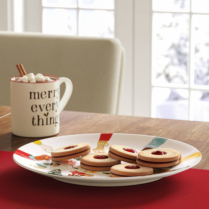 13"x13" Holiday Stoneware Cookie Round Serving Plate - Threshold