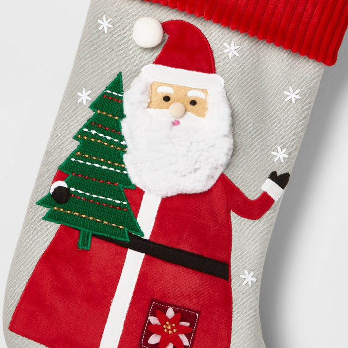 20" Santa Christmas Stocking - Wondershop