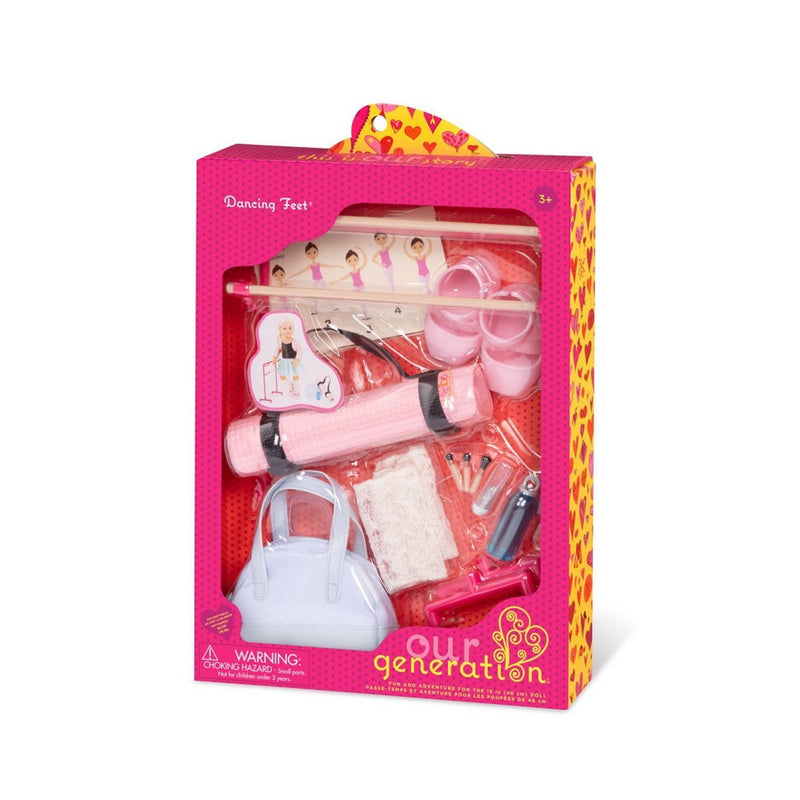 Our Generation Dancing Feet Ballet Accessory Set for 18" Dolls