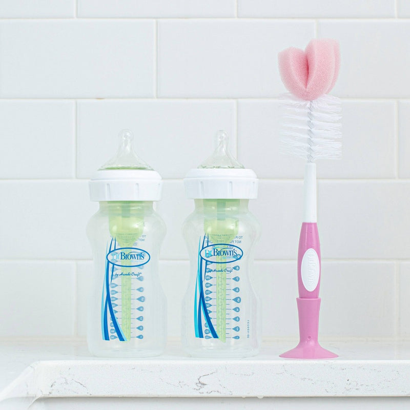 Dr. Brown's Options+ Anti-Colic Baby Bottle Newborn Gift Set - Pink - 0-6 Months
