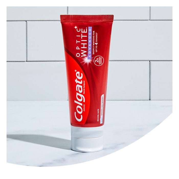 Colgate Optic White Advanced Teeth Whitening Toothpaste Sparkling White - Trial Size - 1.45oz