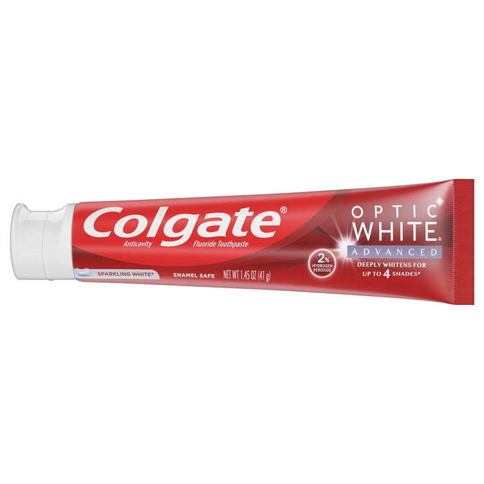 Colgate Optic White Advanced Teeth Whitening Toothpaste Sparkling White - Trial Size - 1.45oz
