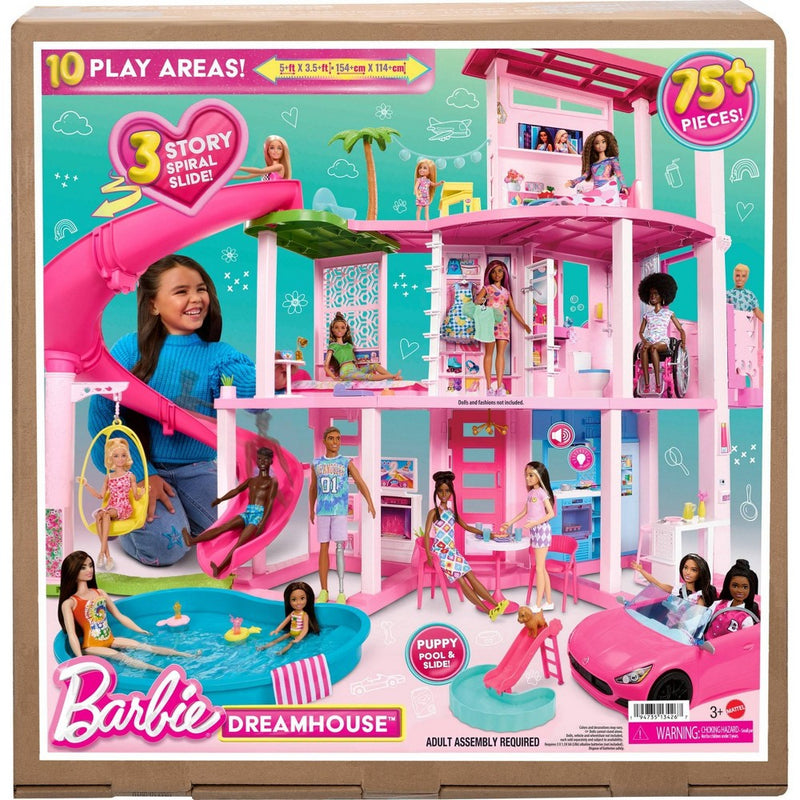 Barbie Dreamhouse Pool Party Doll House with 75+ pc, 3 Story Slide (LOCAL PICKUP ONLY)