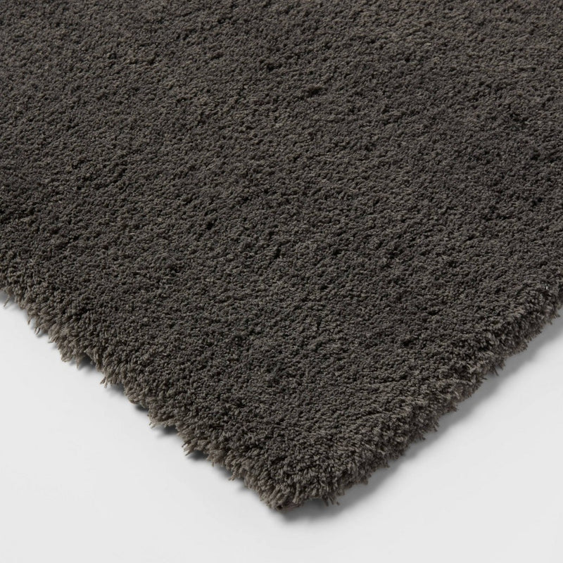 21"x34" Spa Plush Bath Rug Dark Gray - Threshold