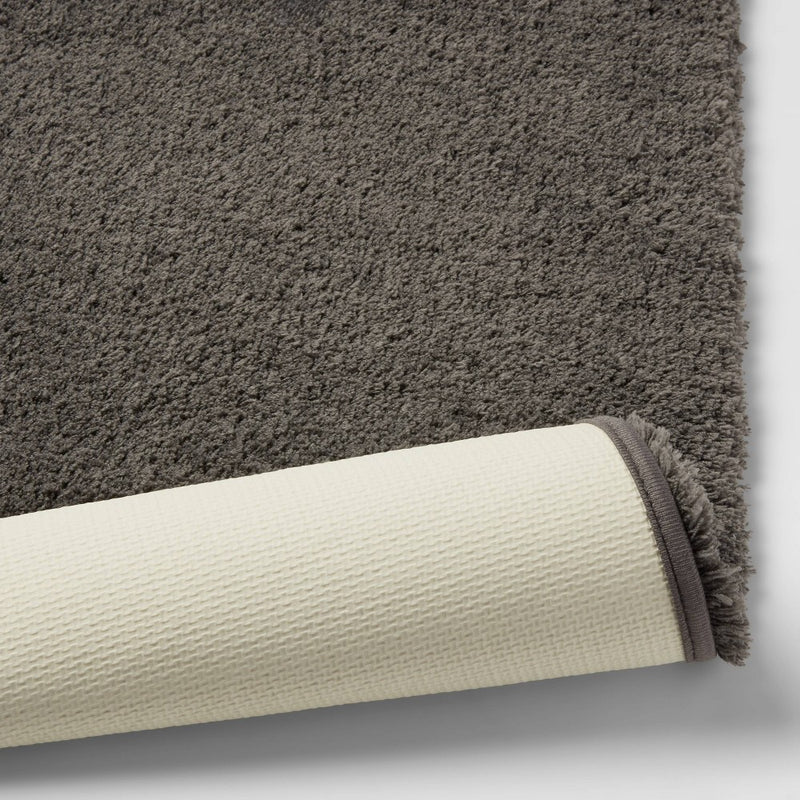 21"x34" Spa Plush Bath Rug Dark Gray - Threshold
