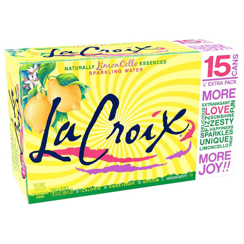 LaCroix LimonCello Sparkling Water - 15pk/12 fl oz Cans