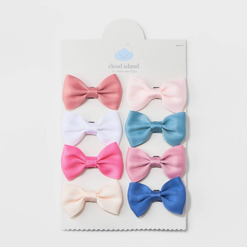 Baby 8pk Bow Hair Clips - Cloud Island