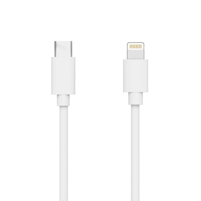 Just Wireless 6' Lightning to USB-C PVC Cable - White