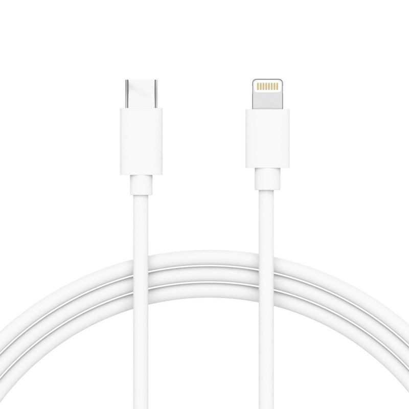 Just Wireless 6' Lightning to USB-C PVC Cable - White