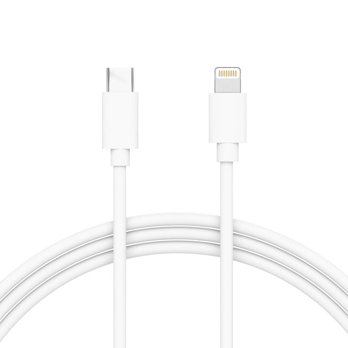 Just Wireless 6' Lightning to USB-C PVC Cable - White