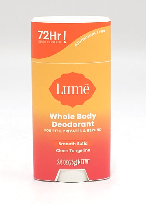 Lume Whole Body Smooth Solid Deodorant Stick - Citrus/Tangerine Scent - 2.6oz