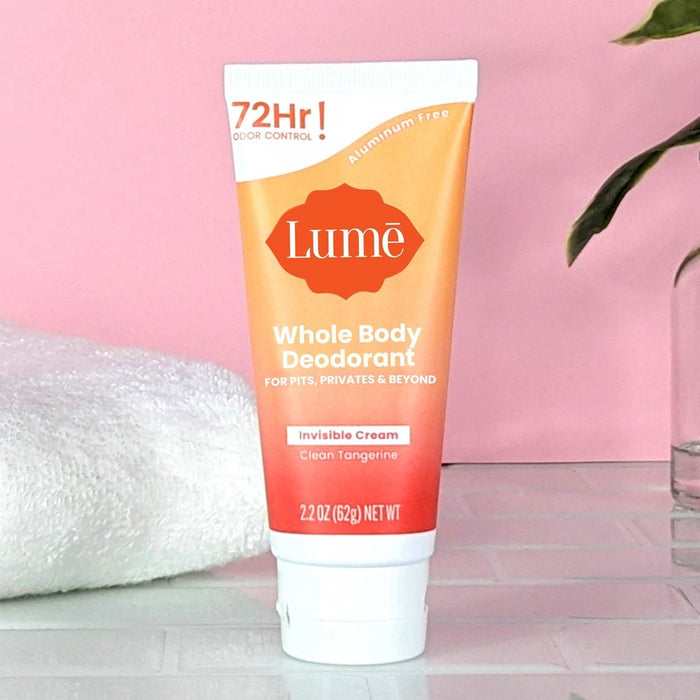 Lume Whole Body Invisible Cream Tube Deodorant - Citrus/Tangerine Scent - 2.2oz