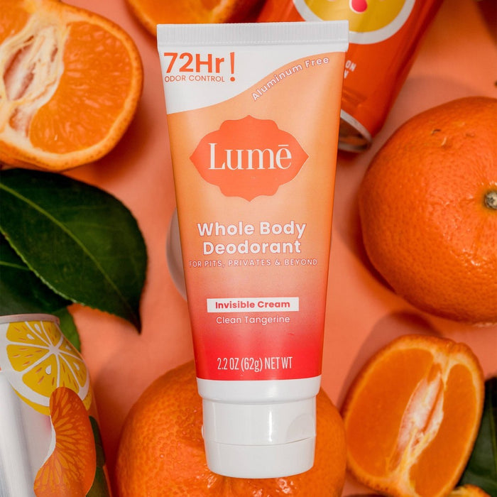 Lume Whole Body Invisible Cream Tube Deodorant - Citrus/Tangerine Scent - 2.2oz