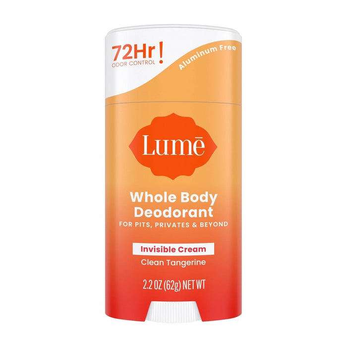 Lume Invisible Cream Deodorant Stick - Citrus & Tangerine Scent - 2.2oz-