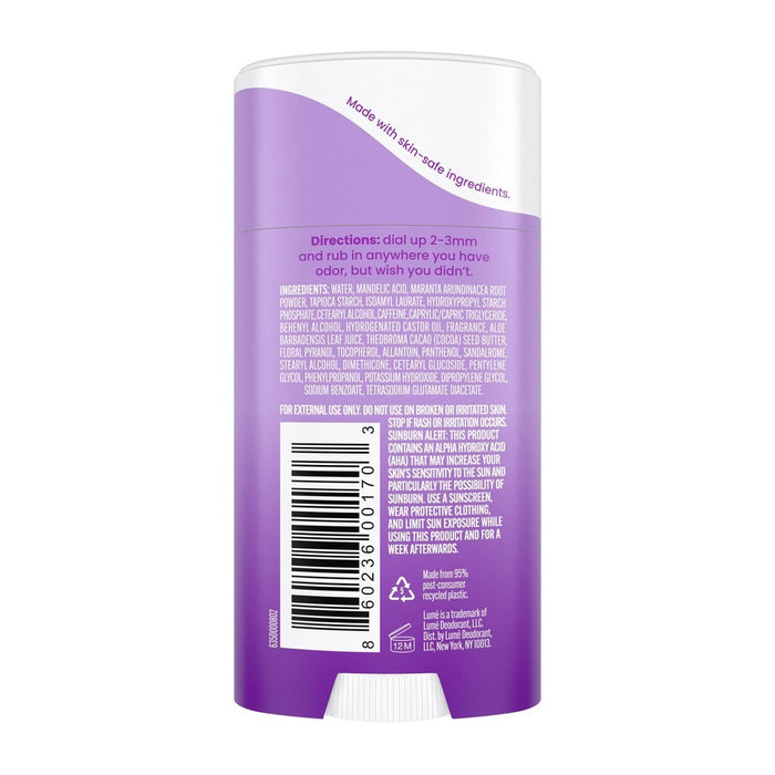 Lume Invisible Cream Deodorant Stick - Lavender Sage - 2.2oz