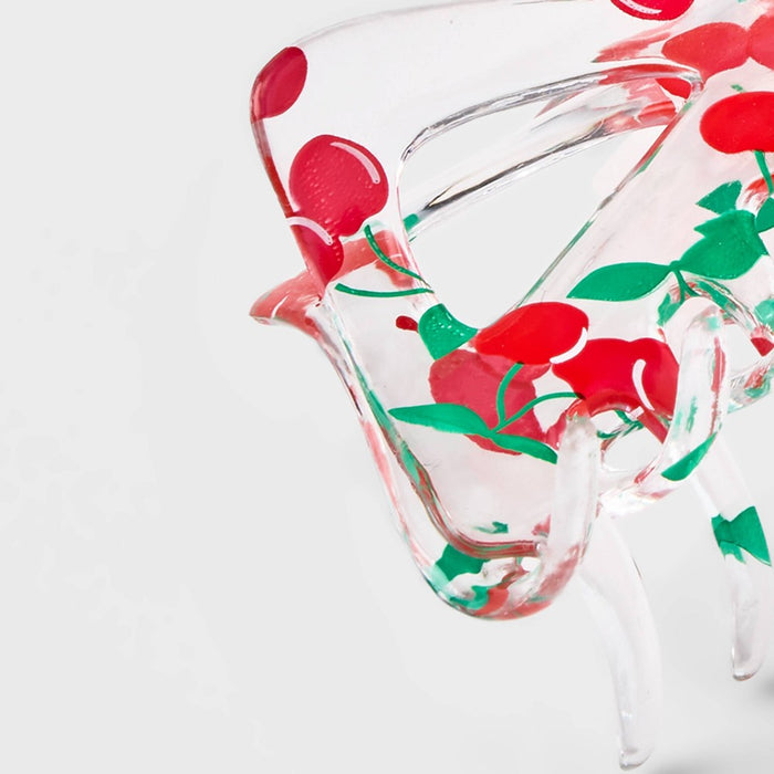 Jumbo Cherry Print Claw Hair Clip - Wild Fable Clear