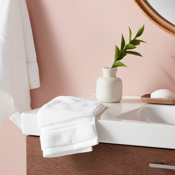 Spa Plush Washcloth White - Threshold