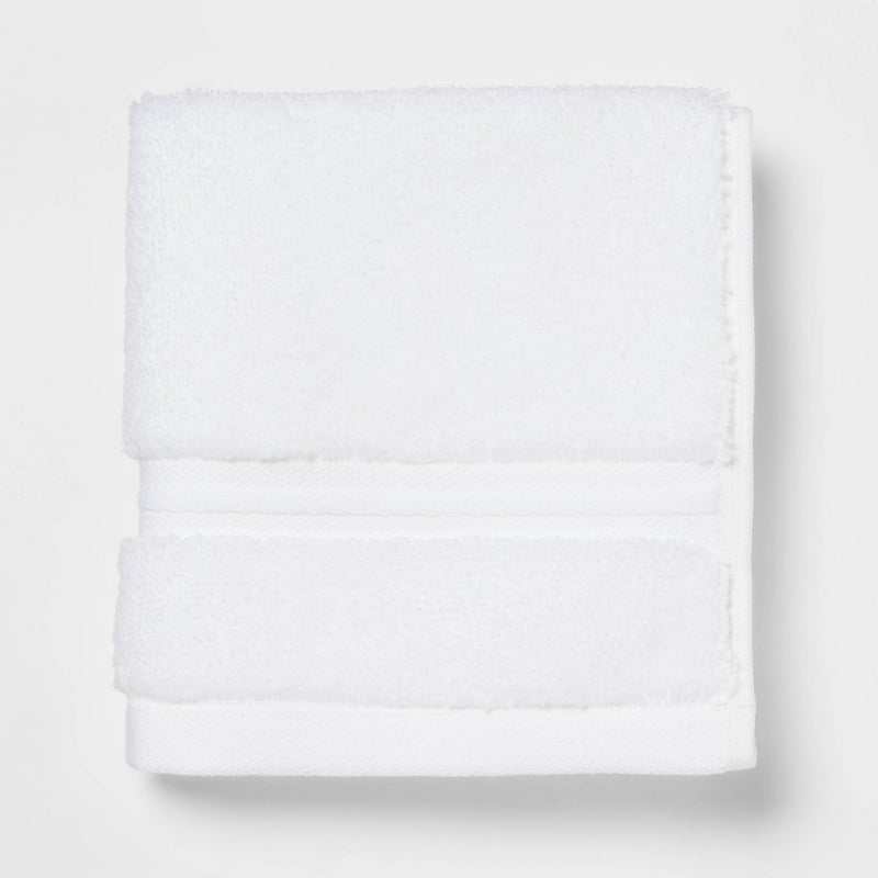 Spa Plush Washcloth White - Threshold