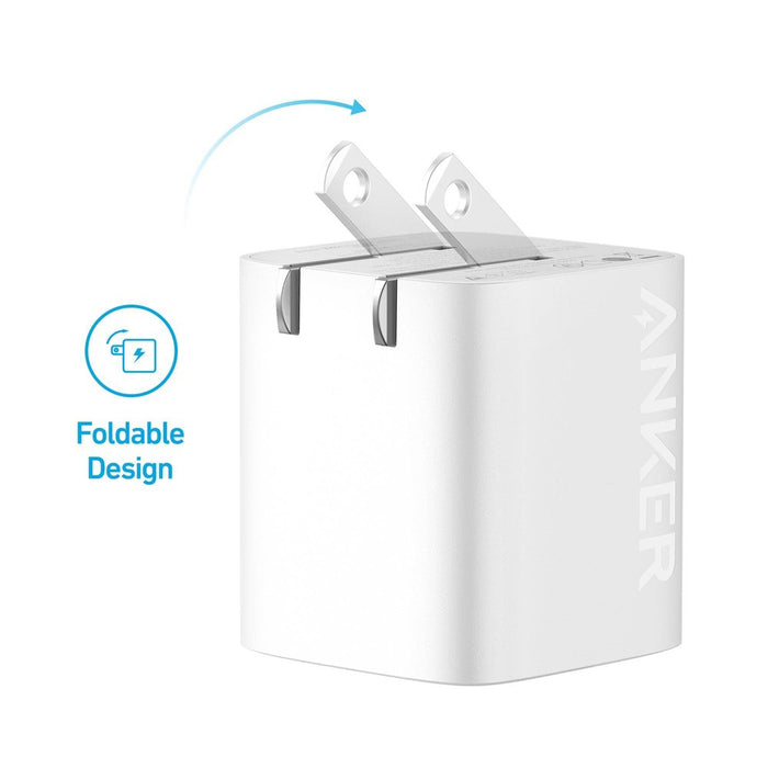 Anker 2 Port 33W Wall Charger with 6' USB-C to USB-C Cable - White