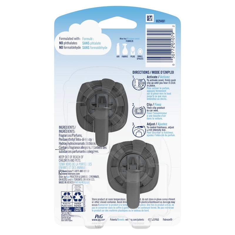 Febreze Car Air Freshener Vent Clip - Gain Moonlight Breeze Scent - 0.13 fl oz