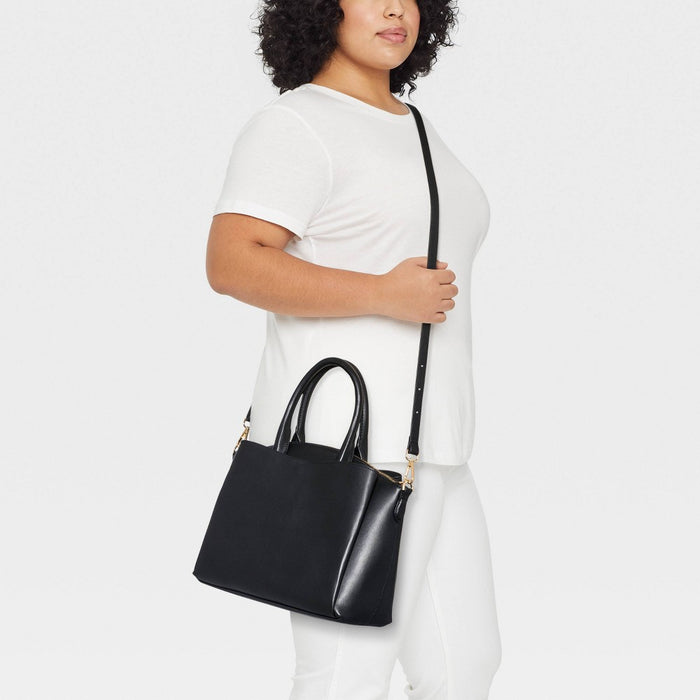 Dome Satchel Handbag - A New Day Black