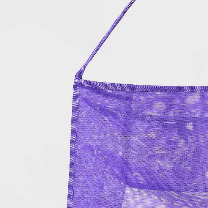 Mesh Shoulder Tote Handbag - Shade & Shore Purple