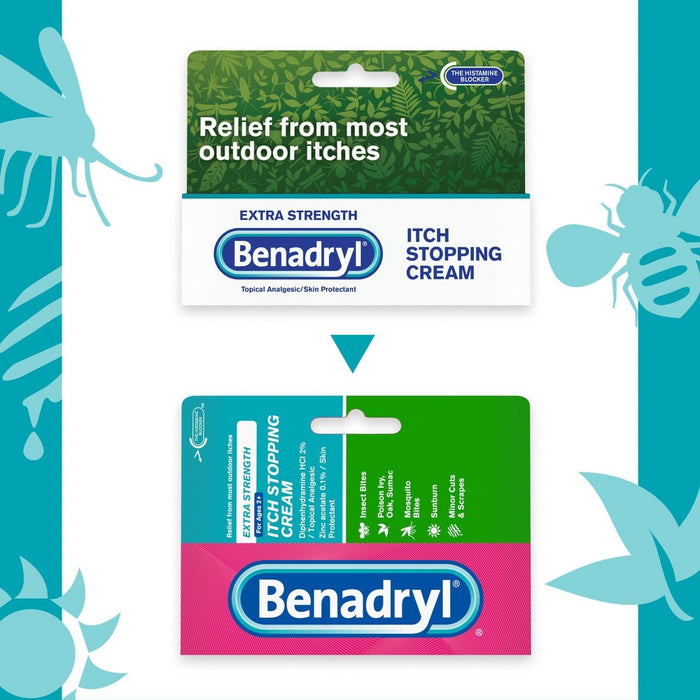 Benadryl Extra Strength Itch Relief Cream Topical Analgesic - 1oz