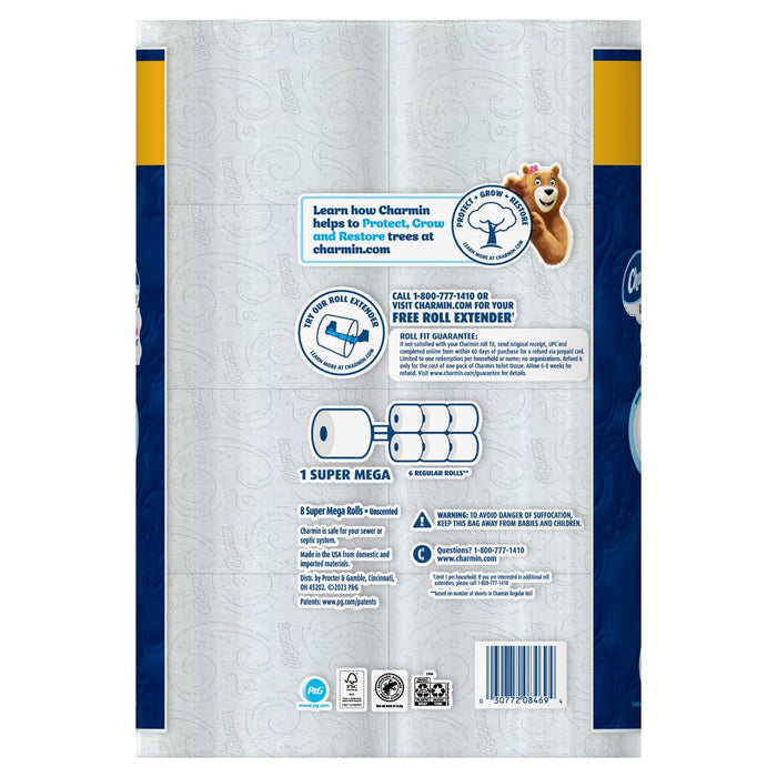 Charmin Ultra Soft Toilet Paper - 8 Super Mega Rolls
