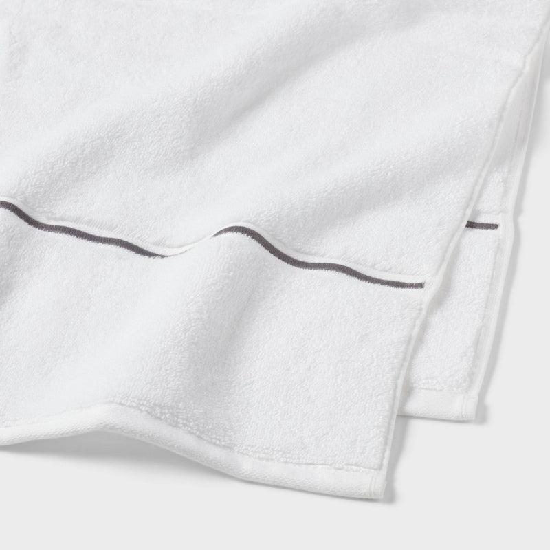 Oversized Spa Plush Bath Towel Dark Gray Embroidered - Threshold