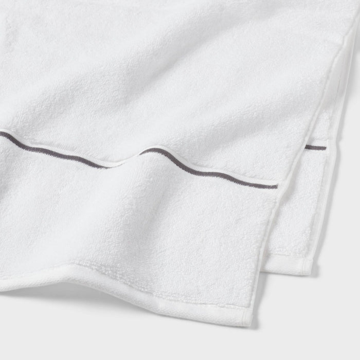 Oversized Spa Plush Bath Towel Dark Gray Embroidered - Threshold