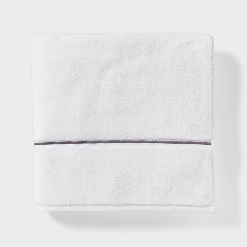 Oversized Spa Plush Bath Towel Dark Gray Embroidered - Threshold