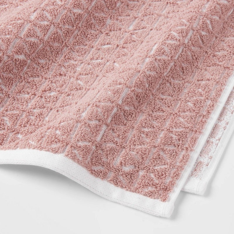 6pc Boho Bath Towels and Washcloths Set Mauve - Threshold