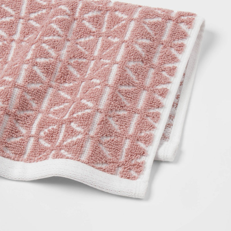 6pc Boho Bath Towels and Washcloths Set Mauve - Threshold