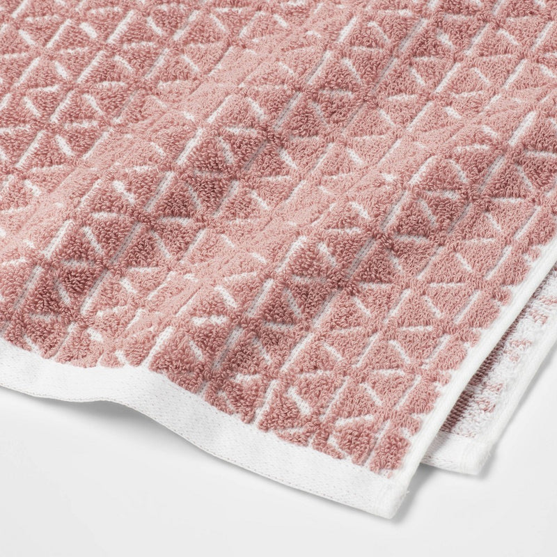 6pc Boho Bath Towels and Washcloths Set Mauve - Threshold