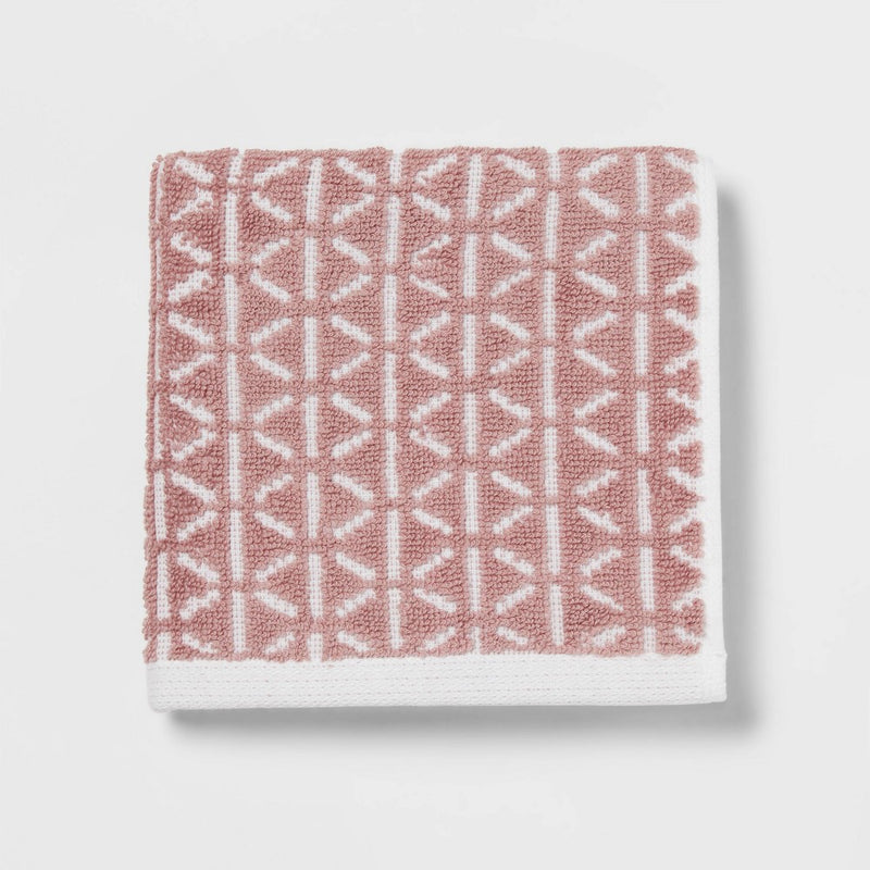 6pc Boho Bath Towels and Washcloths Set Mauve - Threshold