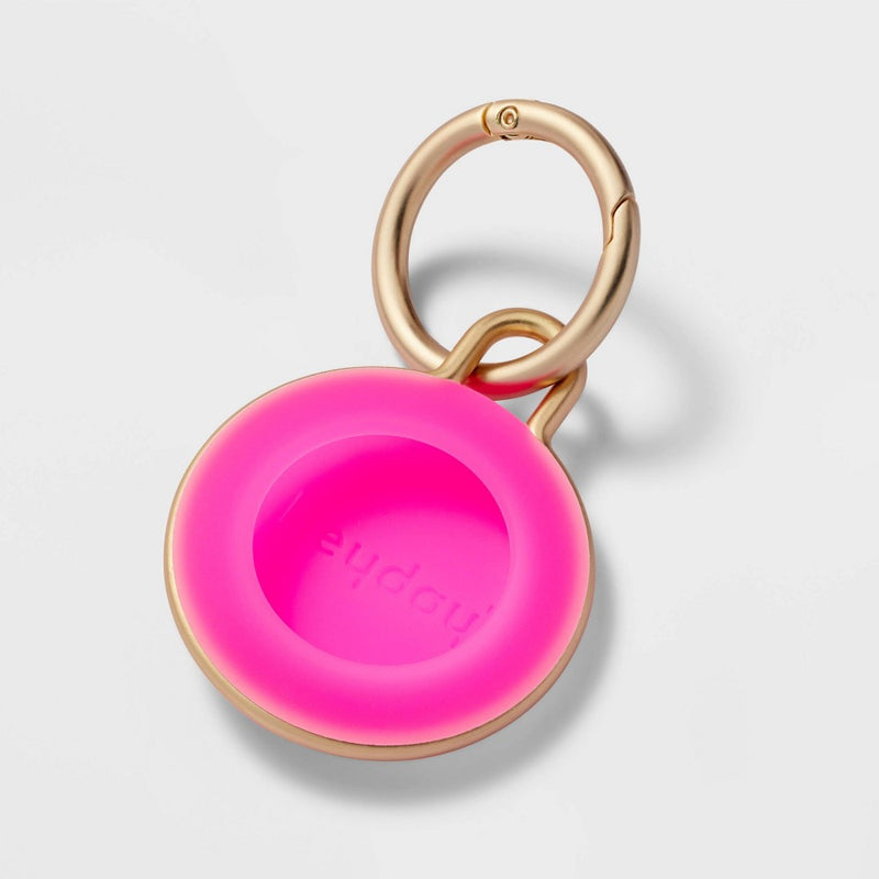 Apple AirTag Silicone Keychain - heyday Neon Pink