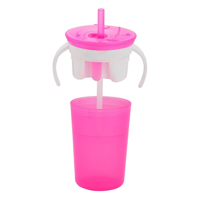 Munchkin SnackCatch & Sip 2-in-1 Snack Catcher and Spill Proof Cup - Pink single cup