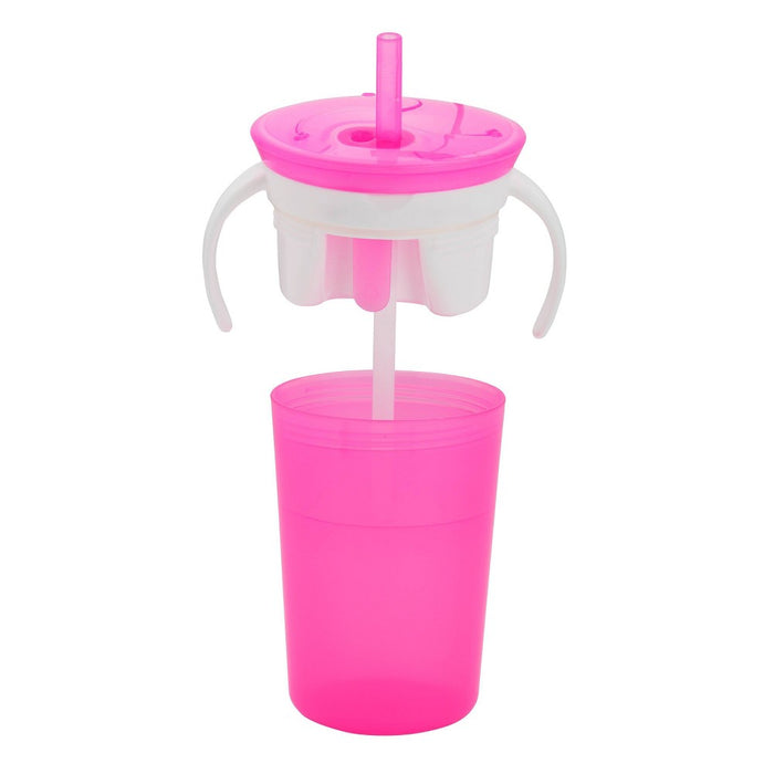 Munchkin SnackCatch & Sip 2-in-1 Snack Catcher and Spill Proof Cup - Pink single cup