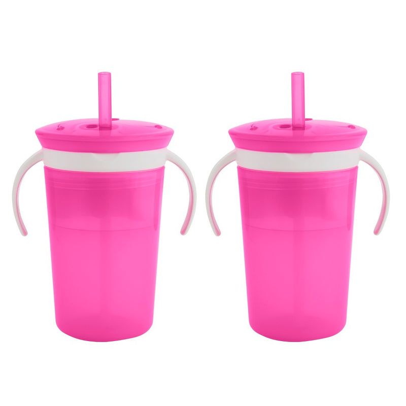 Munchkin SnackCatch & Sip 2-in-1 Snack Catcher and Spill Proof Cup - Pink single cup