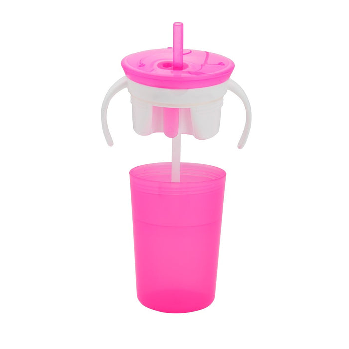 Munchkin SnackCatch & Sip 2-in-1 Snack Catcher and Spill Proof Cup - Pink single cup