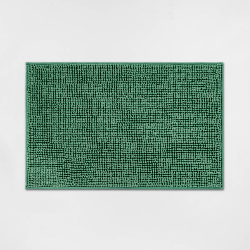 20"x32" Everyday Chenille Bath Rug Light Green - Room Essentials