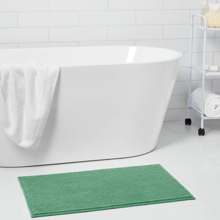20"x32" Everyday Chenille Bath Rug Light Green - Room Essentials