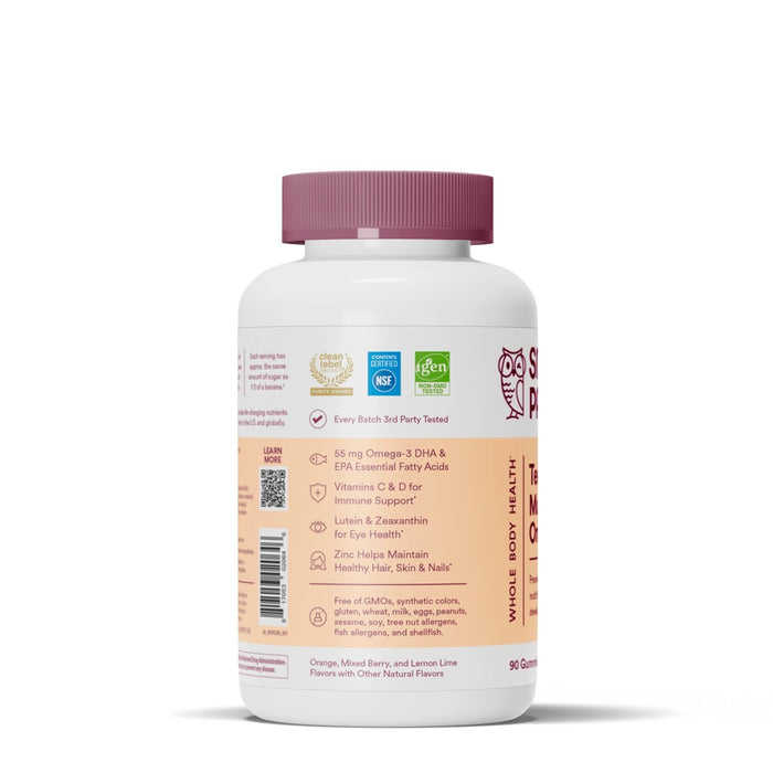 SmartyPants Teen Girl Multi & Omega 3 Fish Oil Gummy Vitamins with D3, C & B12 - 90 ct