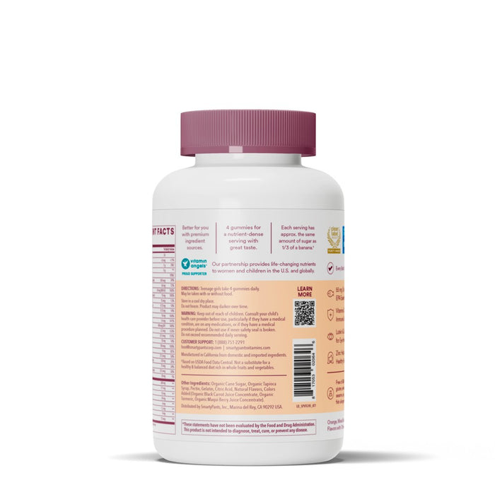 SmartyPants Teen Girl Multi & Omega 3 Fish Oil Gummy Vitamins with D3, C & B12 - 90 ct