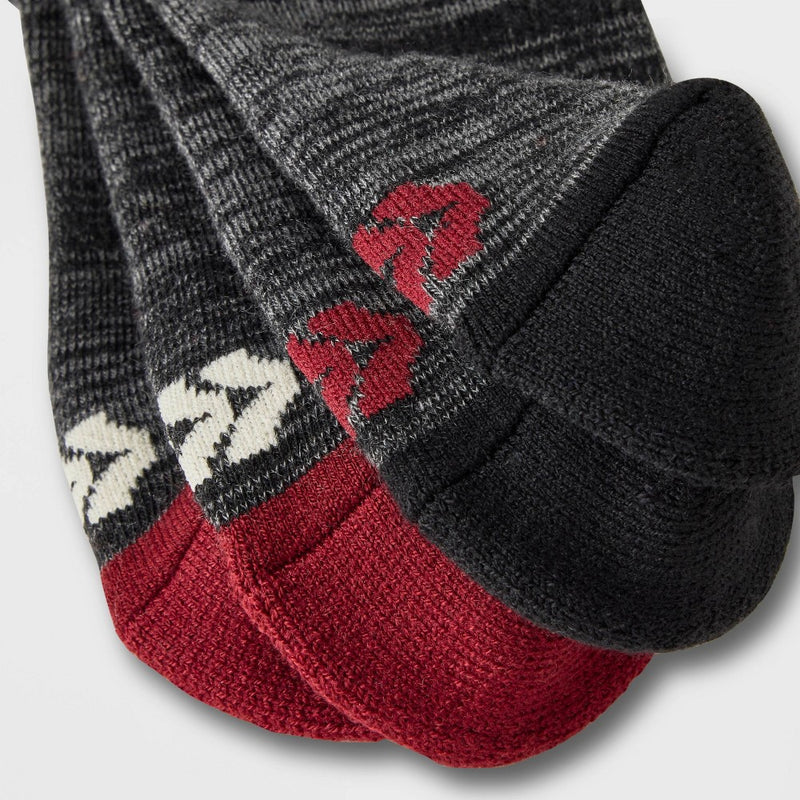 Men's Fair Isle Boot Socks - All in Motion Red/Black 6-12