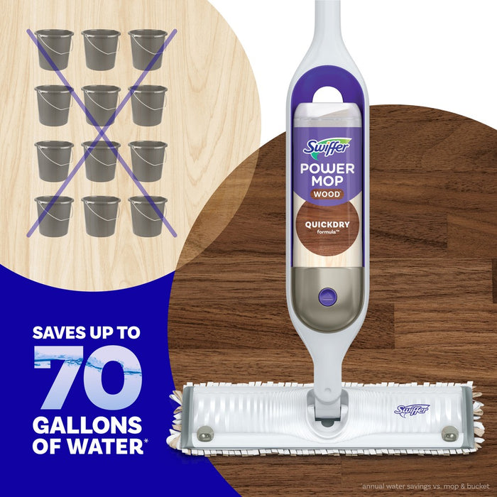 Swiffer Lemon Power Mop Wood Quick Dry Wood Floor Cleaning Solution - 25.3 fl oz/1ct