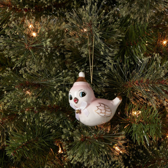 Ceramic Bird Pink Christmas Tree Ornament - Wondershop