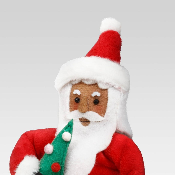 Santa Fabric Figurine with Christmas Tree - Wondershop]