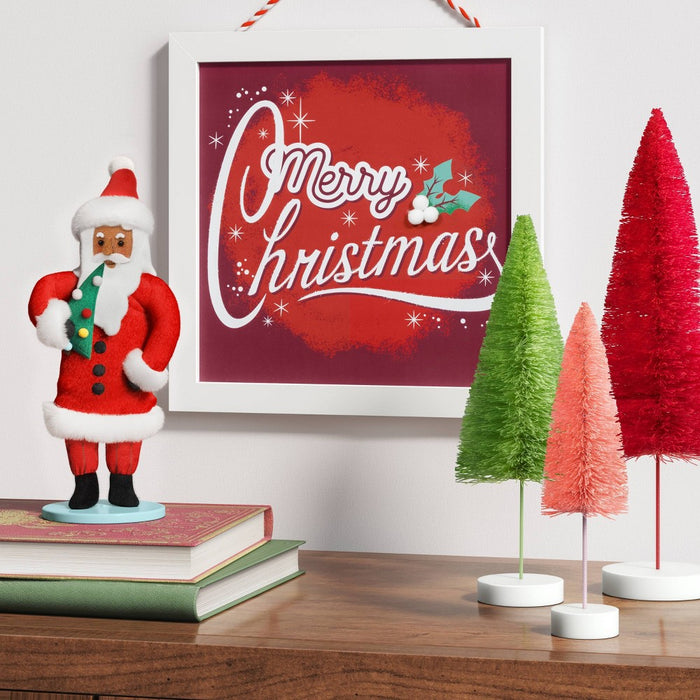Santa Fabric Figurine with Christmas Tree - Wondershop]