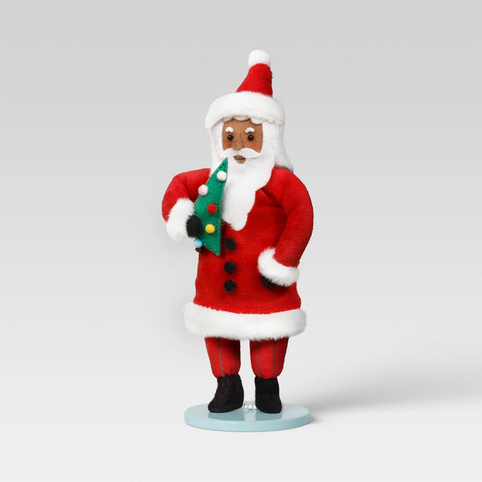 Santa Fabric Figurine with Christmas Tree - Wondershop]